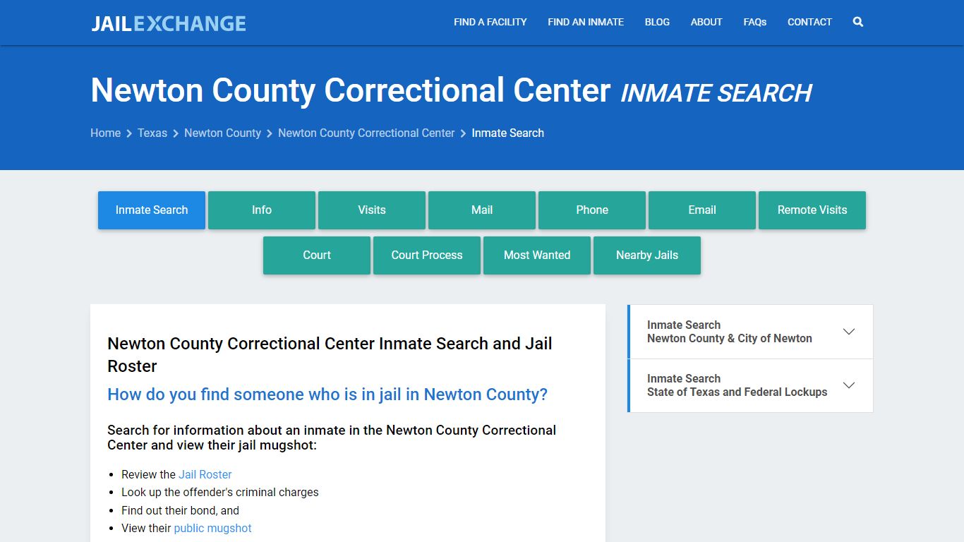 Newton County Inmate Search | Arrests & Mugshots | TX - Jail Exchange